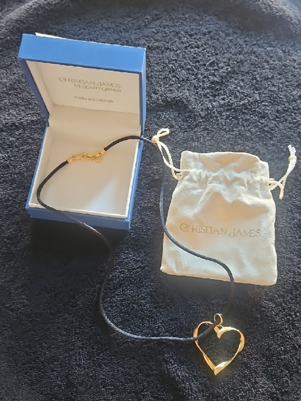 Christian James Gold Heart Pendant Necklace - 14K Yellow Gold-Clad, 925 Sterling